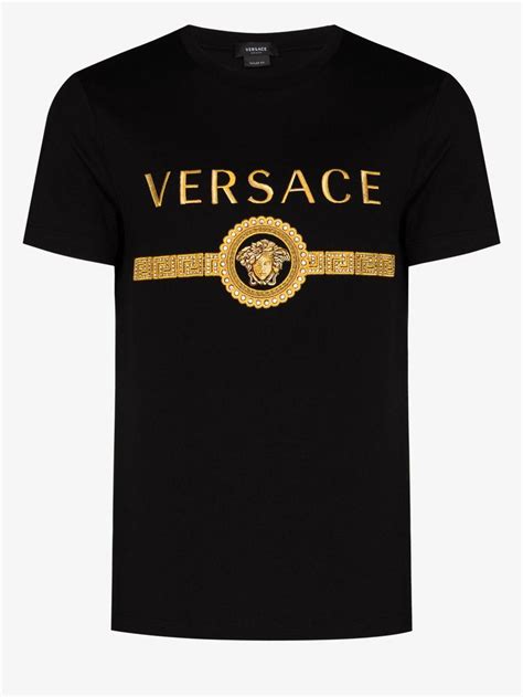 versace collection t shirt chest logo|Versace graphic t shirts.